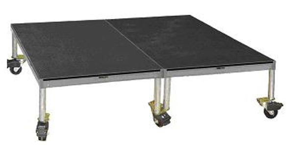 Mobile utility riser platform with caster wheels